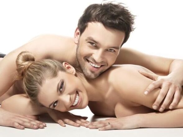 Woman happy with a man who has no potency problems