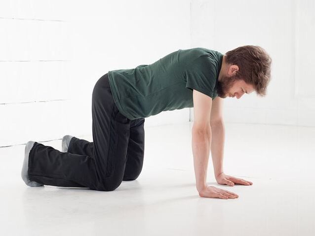 Stretching and “Pendulum”, getting on all fours, will help strengthen power